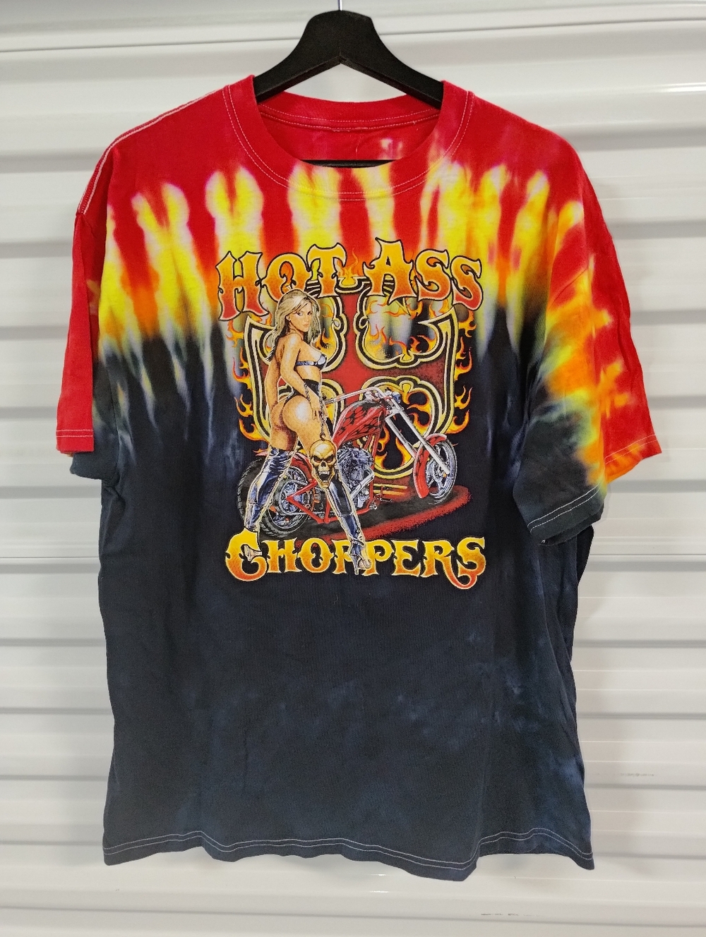 Sturgis 2008 Hot Ass Choppers Tie Dye Crewneck Short Sleeve Men's T-shirt  XL